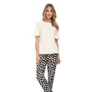 Kate Spade Dancing Hearts Crepe Jogger